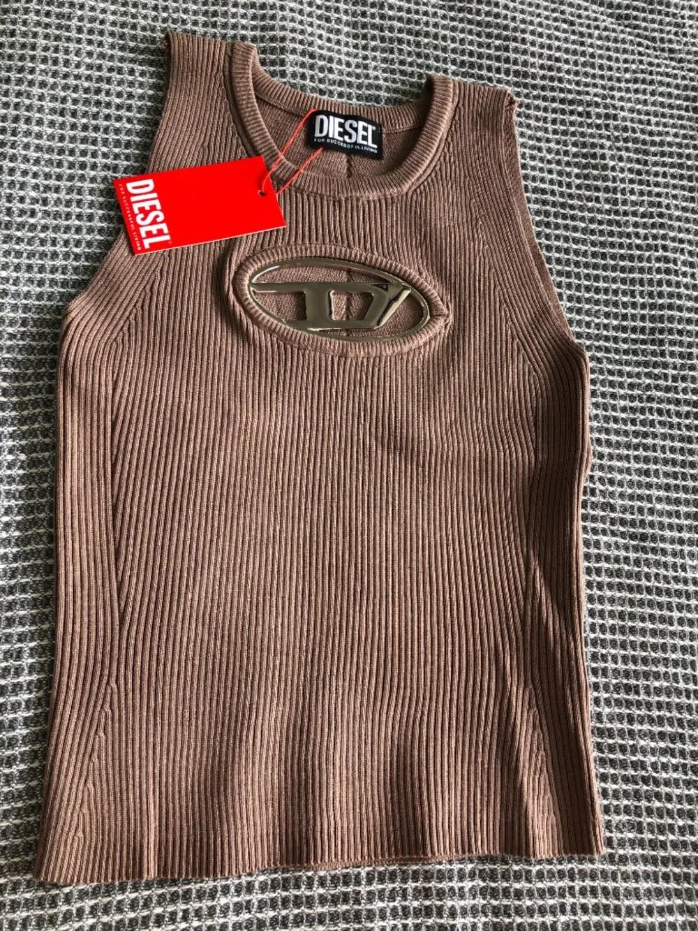 Diesel Rib knit viscose- and polyester-blend tank top - Picture 2 of 8